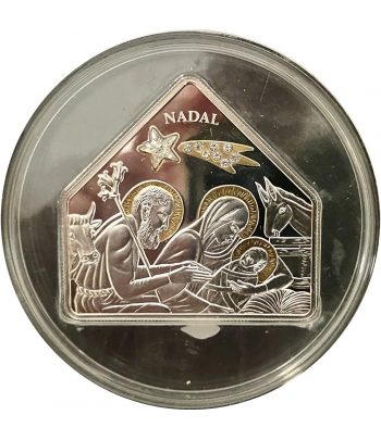 Moneda 10 Diners Andorra 2007 Navidad. Plata  - 1