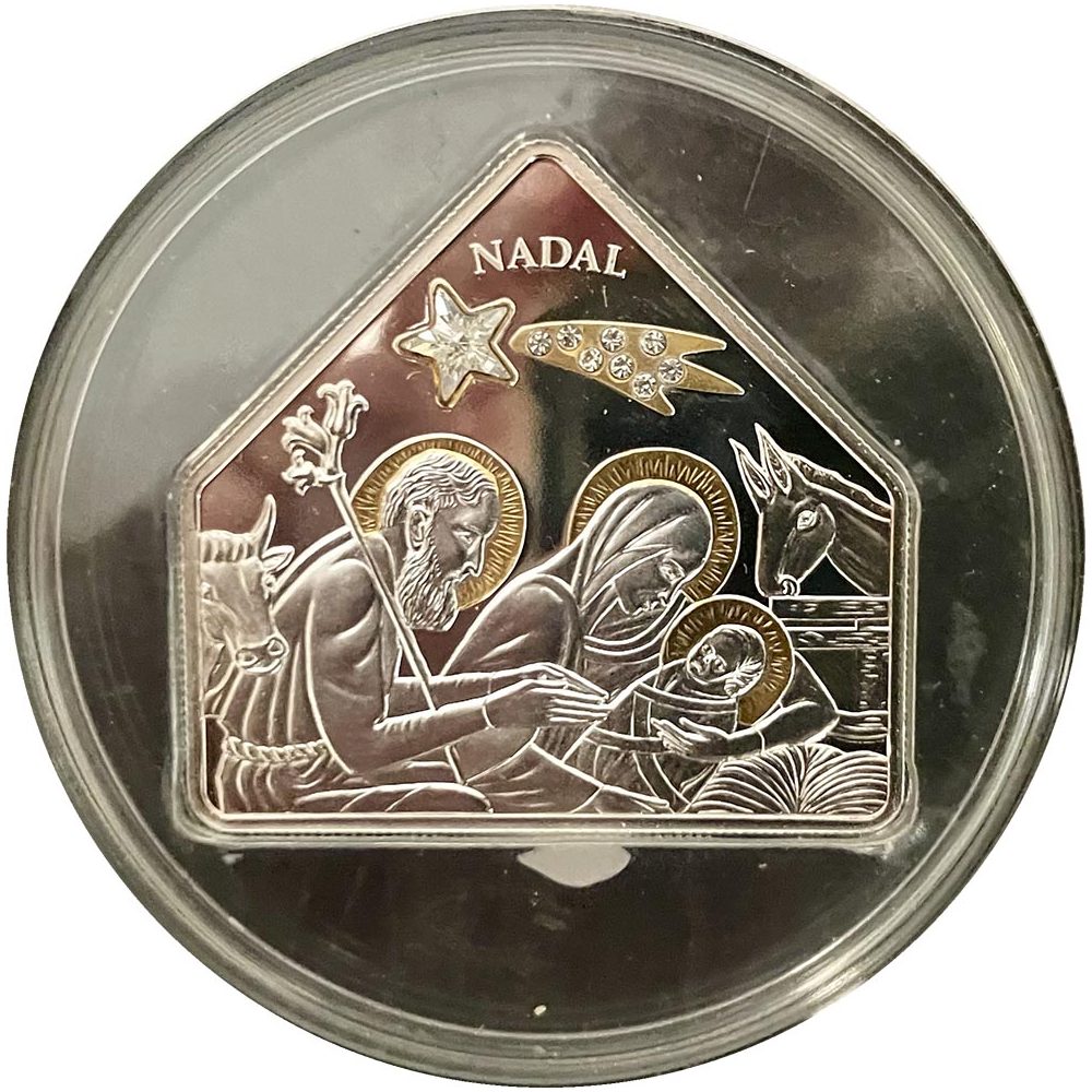 Moneda 10 Diners Andorra 2007 Navidad. Plata  - 1