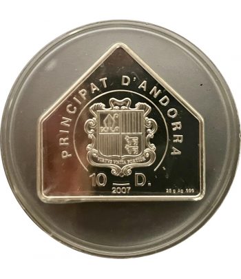 Moneda 10 Diners Andorra 2007 Navidad. Plata  - 2