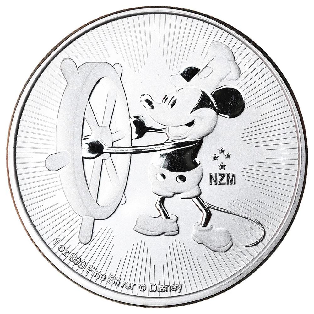 Moneda de plata 2$ Niue Disney Mickey 2017.  - 1