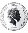 Moneda de plata 2$ Niue Disney Mickey 2017.  - 2