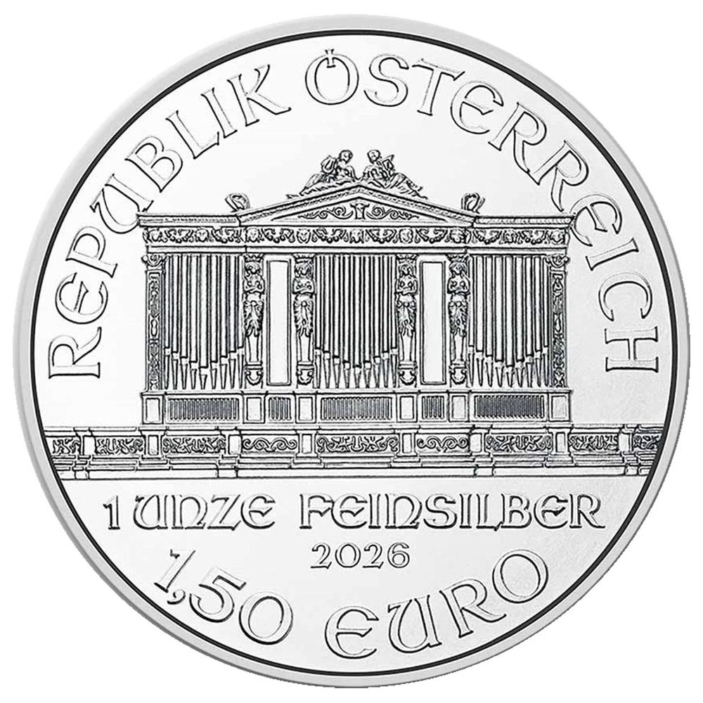 Moneda de plata 1,5 euros Austria Filarmonica 2026.  - 1