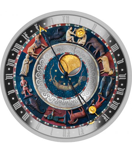 Moneda de plata 5 Euro Malta 2025 Reloj de Gdansk.  - 1