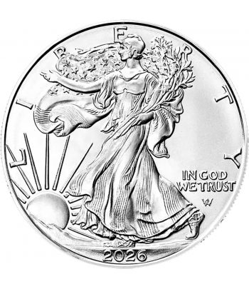 Moneda de plata 1$ Estados Unidos Liberty 2026.  - 1