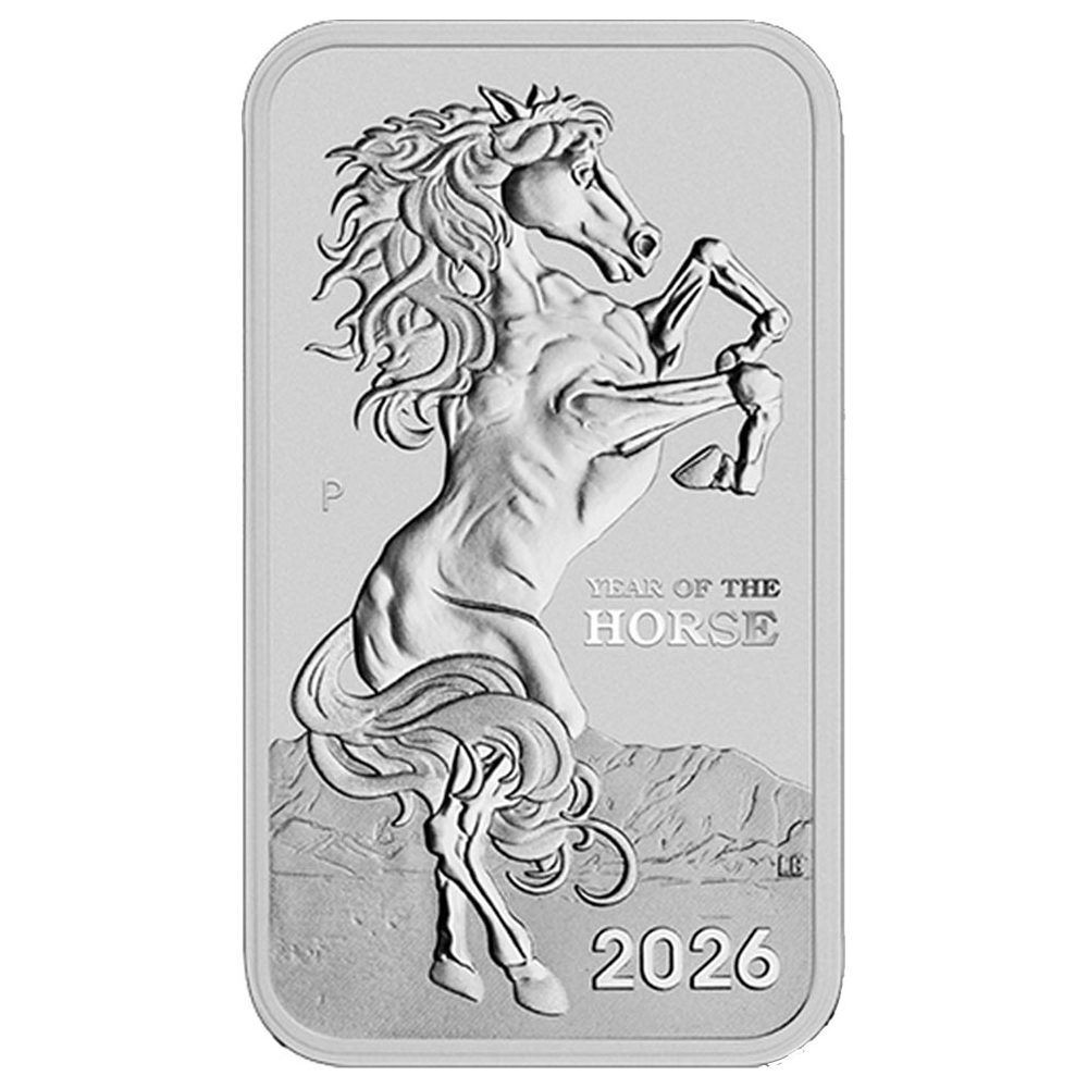 Moneda de plata Australia 1$ Año Caballo 2026. Lingote  - 1