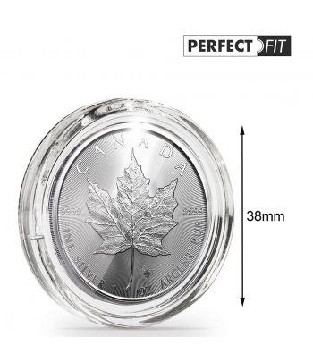 LEUCHTTURM Cápsula Ultra Perfect Fit 1 onza Hoja Arce. 38mm. 10 u.  - 1