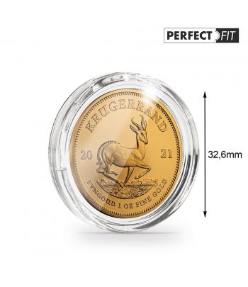 LEUCHTTURM Cápsula Ultra Perfect Fit 1 onza Krugerrand oro. 32.60mm. 10 u.  - 1