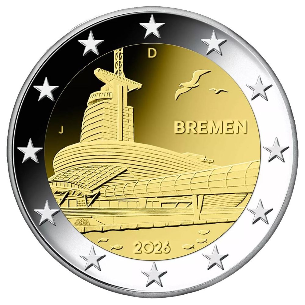 moneda 2 euros Alemania 2026 Bremen.  - 1