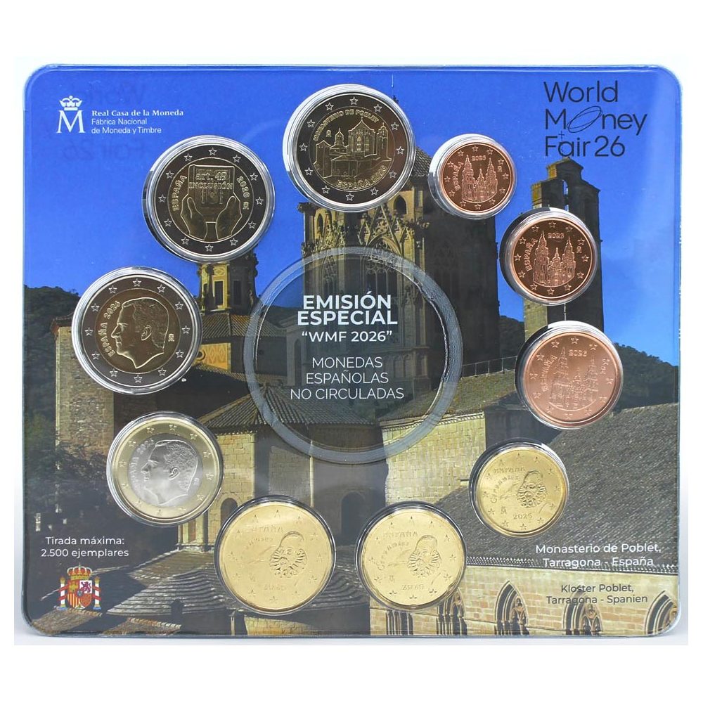 Cartera oficial euroset España 2026 Emisión Berlín.  - 1
