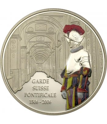 Moneda de cuproníquel 5 Francs Congo 2006 Guardia Suiza.  - 1