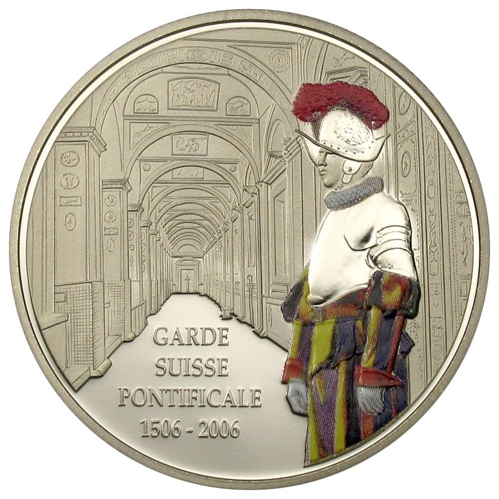 Moneda de cuproníquel 5 Francs Congo 2006 Guardia Suiza.  - 1