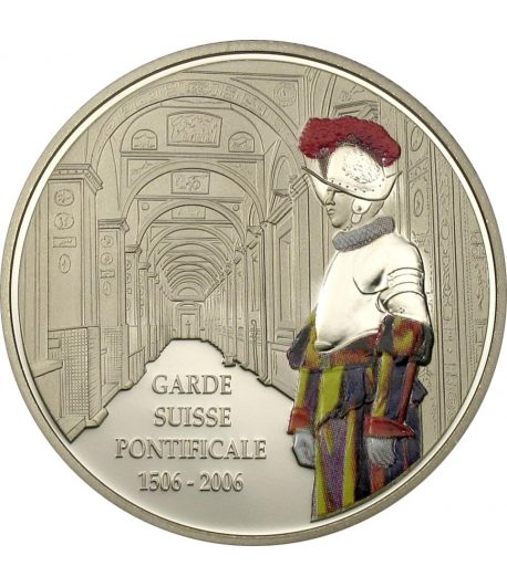 Moneda de cuproníquel 5 Francs Congo 2006 Guardia Suiza.  - 1