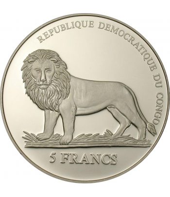 Moneda de cuproníquel 5 Francs Congo 2006 Guardia Suiza.  - 2