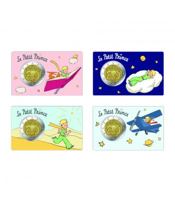 moneda 2 euros Francia 2026 El Principito. 4 coincards  - 1