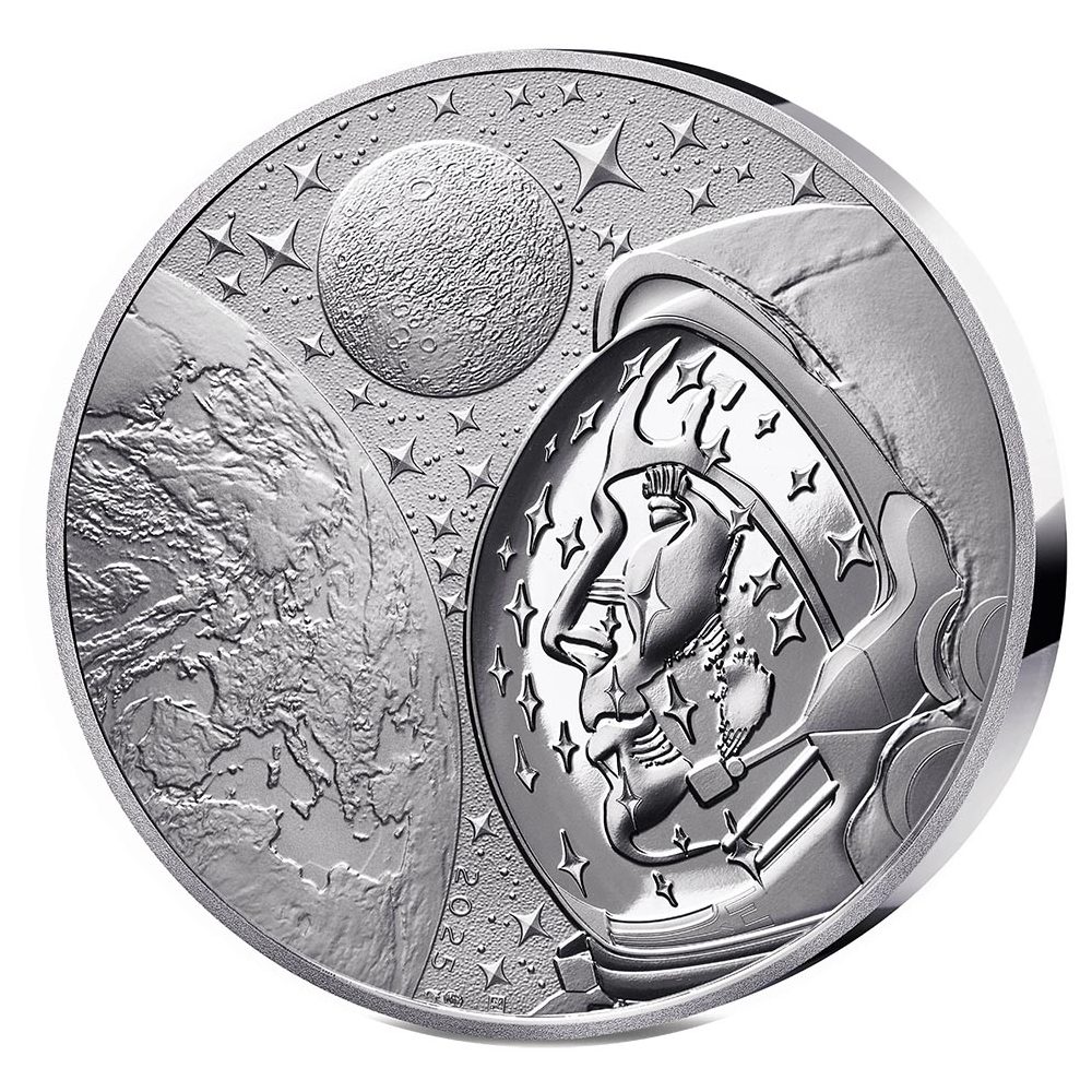 Moneda 25 euros de plata Francia 2025 Odisea Espacial. 2 onzas.  - 1