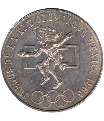 Moneda de Mexico 25 pesos 1968 Juegos Olimpicos. Plata  - 1