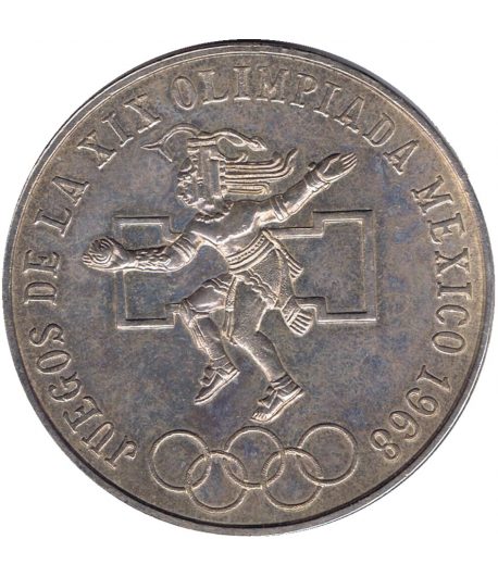 Moneda de Mexico 25 pesos 1968 Juegos Olimpicos. Plata  - 1