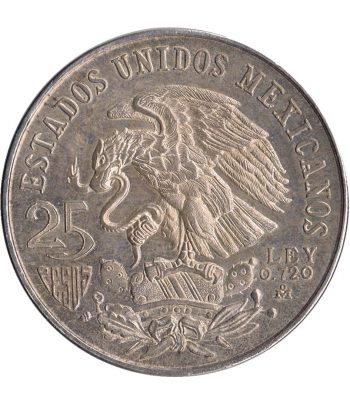 Moneda de Mexico 25 pesos 1968 Juegos Olimpicos. Plata  - 2