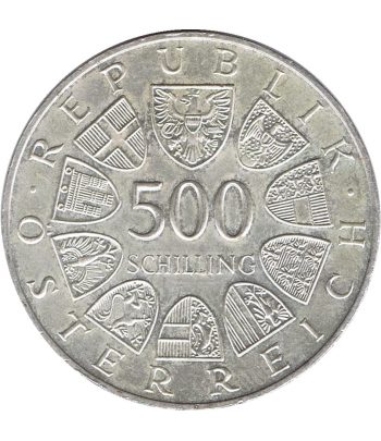 Austria 500 schillings 1985 2000 Años Bregenz. Plata  - 2