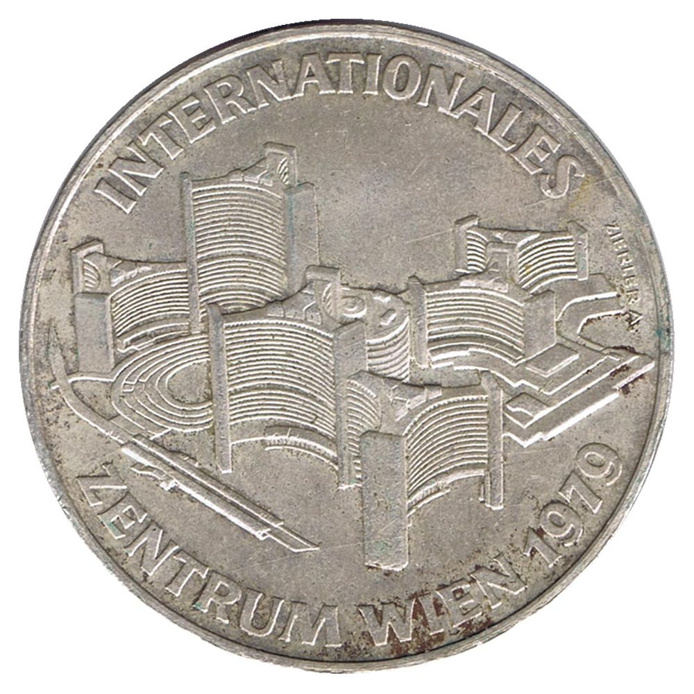 Austria 100 schillings 1979 Centro Internacional. Plata  - 1