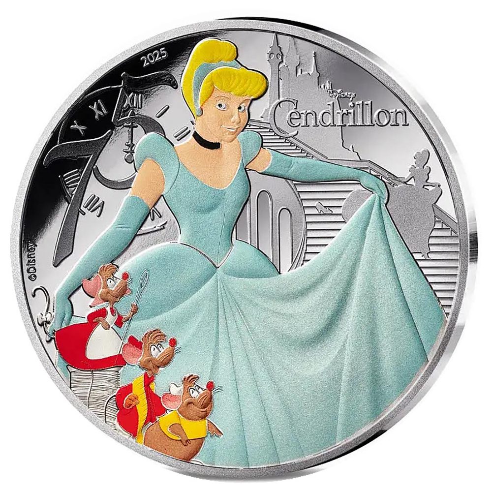 Moneda 10 euros de plata Francia 2025 Disney Cenicienta. Proof  - 1