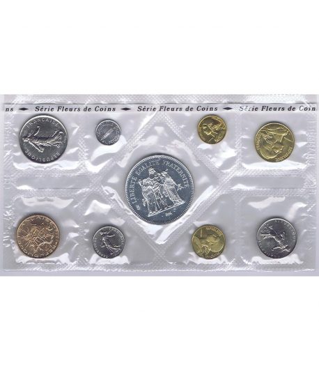 Estuche monedas Francia 1974. Flor de Cuño.  - 1