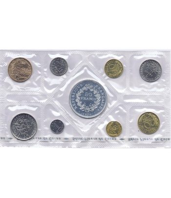 Estuche monedas Francia 1974. Flor de Cuño.  - 2