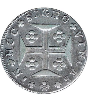 Moneda 400 Reis Portugal 1816 Joao Principe Regente. Plata  - 2