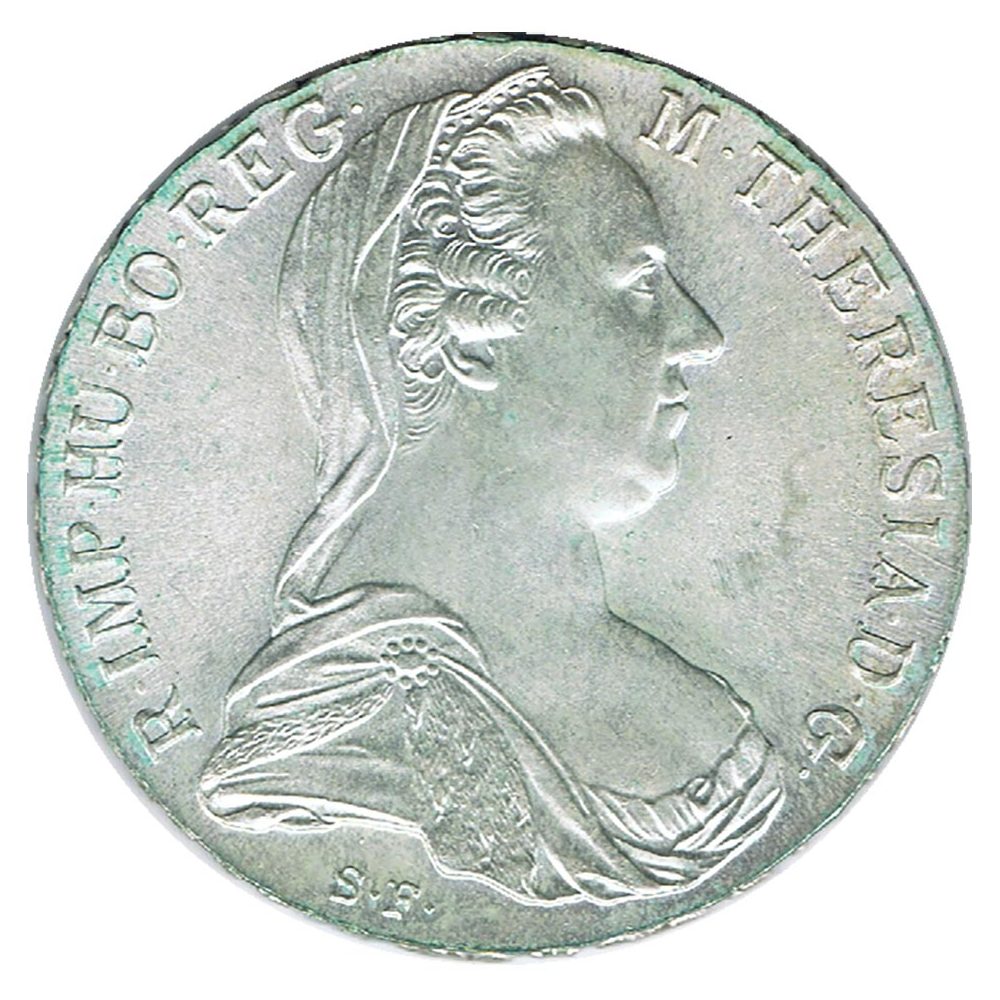 Moneda Austria Thaler 1780. Reacuñación. Plata  - 1