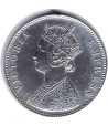 Moneda 1 rupia India Británica 1885. Plata. Marca engarce.  - 1