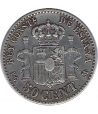 Moneda de España 50 céntimos de Plata 1892 *92 Alfonso XIII PG M.  - 2