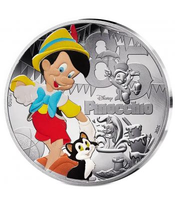 Moneda 10 euros de plata Francia 2025 Disney Pinocho. Proof  - 1