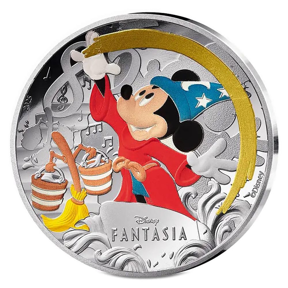 Moneda 10 euros de plata Francia 2025 Disney Fantasia. Proof  - 1