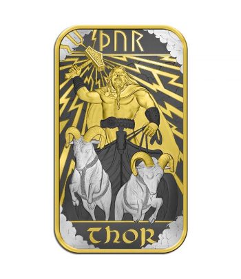 Moneda de plata Gran Bretaña 2026 Lingote. Thor  - 1