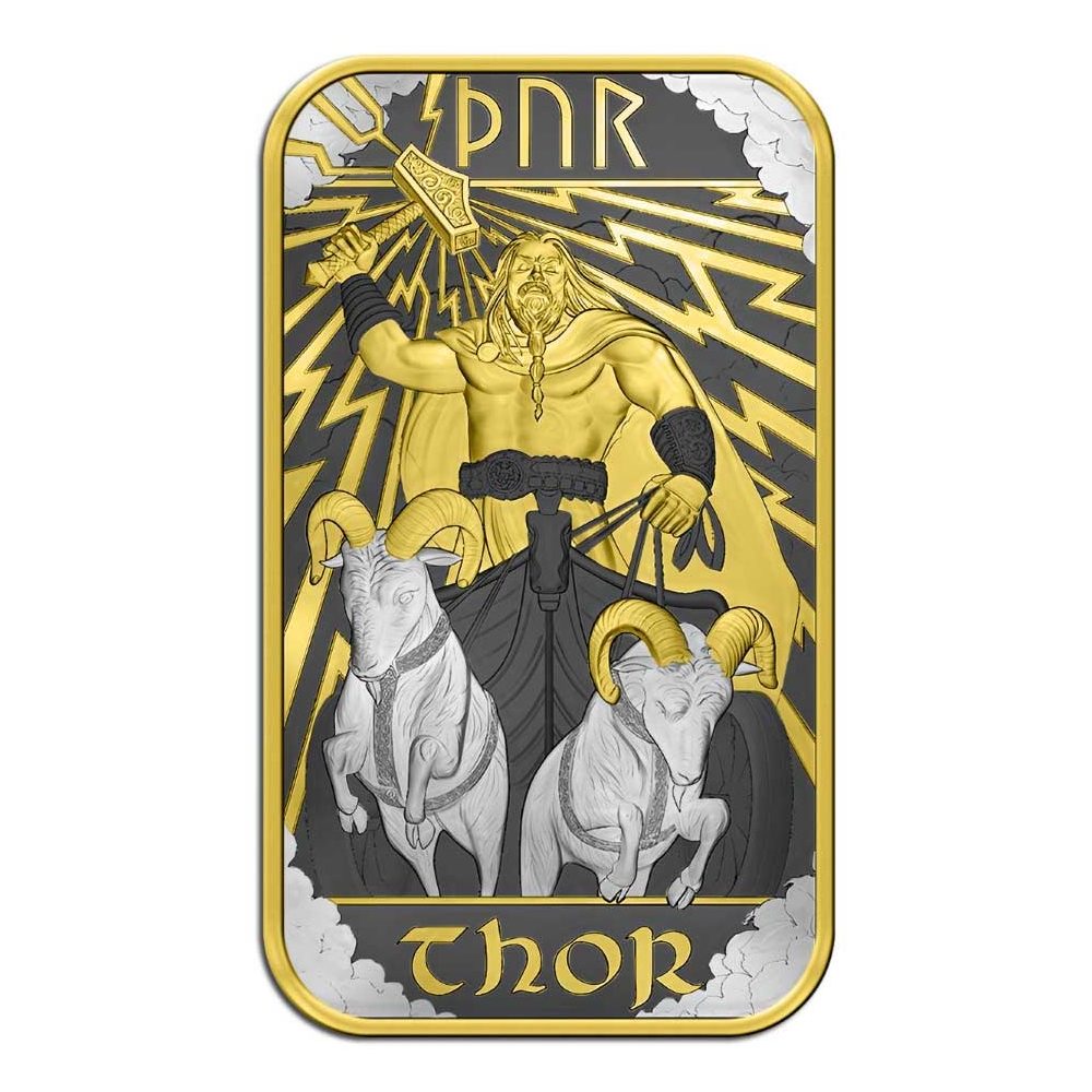 Moneda de plata Gran Bretaña 2026 Lingote. Thor  - 1
