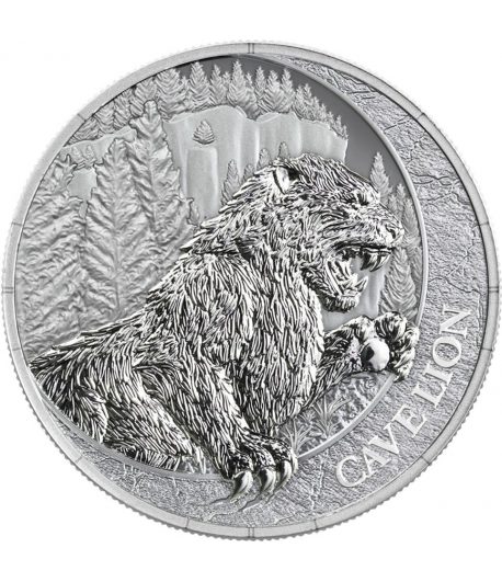 Moneda de plata 20 Dollars Liberia 2026 León Cavernario.  - 1