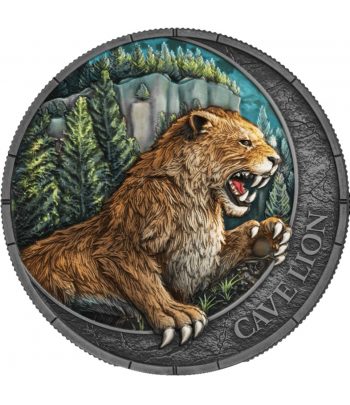 Moneda de plata 20 Dollars Liberia 2026 León Cavernario. Oblivion  - 2