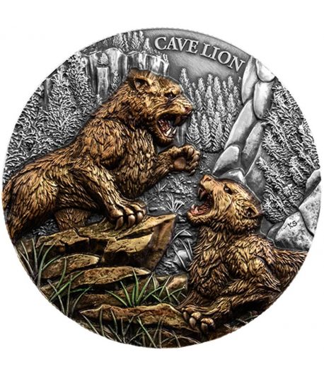 Moneda de plata 25 Dollars Liberia 2026 León Cavernario. 2 onzas  - 1