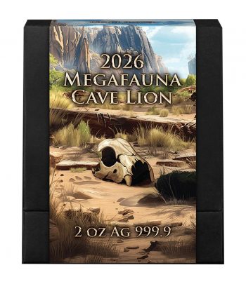Moneda de plata 25 Dollars Liberia 2026 León Cavernario. 2 onzas  - 4