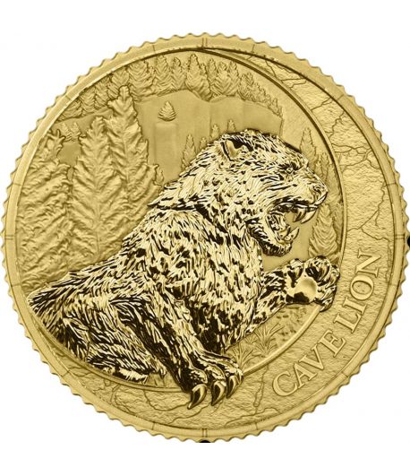Moneda 1/10 oz. de oro 100 $ Liberia 2026 León Cavernario.  - 1