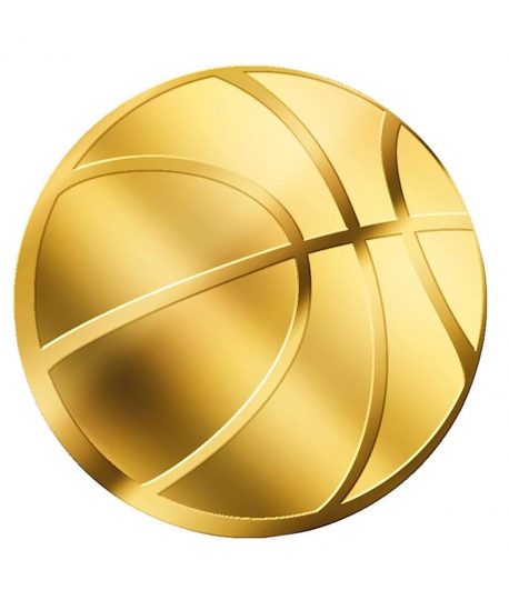 Moneda de oro Tchad 3000 Francs. Balón de Baloncesto.  - 1