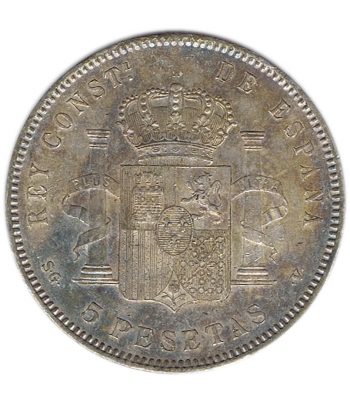 Moneda de España 5 Pesetas Plata 1898 *98 Alfonso XIII SG V.  - 2