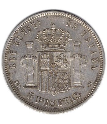Moneda de España 5 Pesetas Plata 1878 *78 Alfonso XII EM M.  - 2