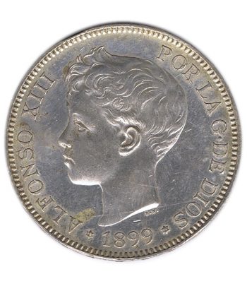Moneda de España 5 Pesetas Plata 1899 *99 Alfonso XIII SG V.  - 1