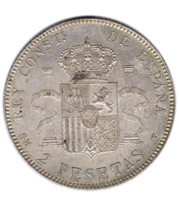 Moneda de España 2 Pesetas Plata 1905 *05 Alfonso XIII SM V.  - 2