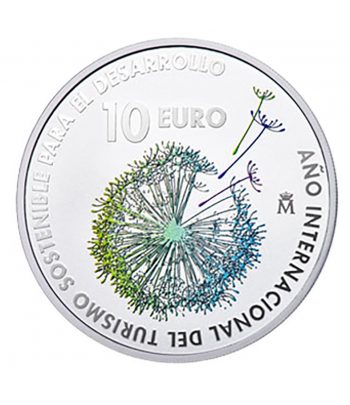 Moneda 2017 Año Internacional Turismo Sostenible. 10 euros. Plata  - 1