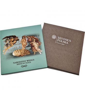 Moneda 1$ Niue Nacimiento de Venus 2014. Plata color  - 3