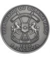 Moneda 1000 Francs Burkina Faso 2016 Copernico. Meteoritos. Plata  - 2