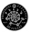 Moneda de Bielorrusia 20 Rublos 2011 Danza Árabe. Plata color  - 2