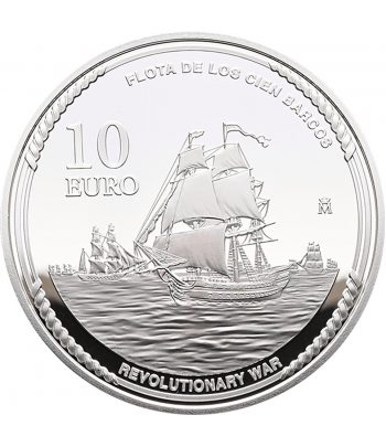 Moneda de España 10 euros 2025 250 aniversario EEUU. Solano y Bote.  - 1
